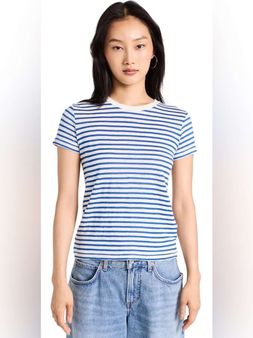 Alex Mill Prospect Tee Blue/White Size Small